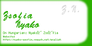 zsofia nyako business card